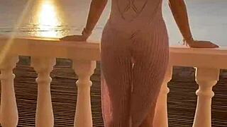 Flits mijn kont en slipjes in openbare Ibiza straten