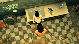 Vamos, só fode essa morena sexy de saltos como no Sims 4!