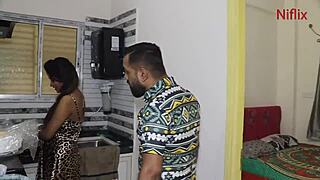 Young Indian Wife's Juicy Love Making in Kitchen Turns Wild.