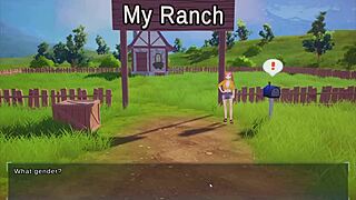 Černá futanari farmářka svádí divokou neko na ranči venku pro páření a těhotenství