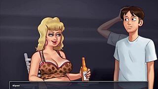 Mamma böjd över för hård utomhusknull