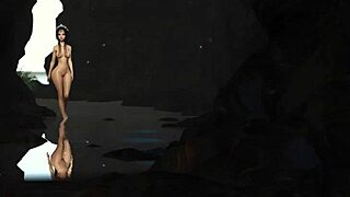 火热性爱！美丽年轻女王在神秘洞穴中被绿怪物猛操