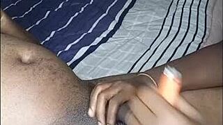 Sucking a black cock for dinner