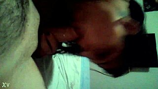 the gay man enjoys a delicious blowjob from his lover in the bedroom