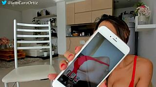 Latina hot in red lingerie