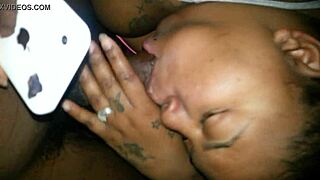 The fat BBW uses her tongue to slap during the blowjob.