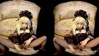 Rebeka Black dildo masturbation!