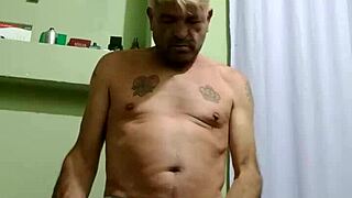 Sensual gay guy boldly jerks off his cock