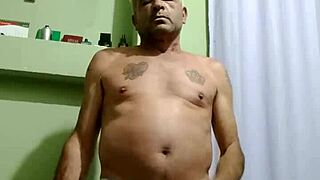 Sensual gay guy boldly jerks off his cock