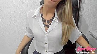 Boss Catches Employee Jerking Off and Scolds Him