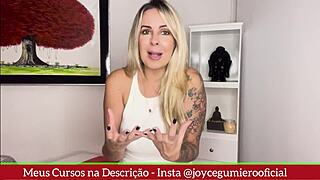 Joyce Gumiero teaches erotic massage to make her cum in office privacy