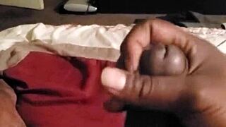 Watch this guy jerking off with chocolate leading to a cumshot