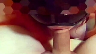 amateur hot wife slurps cock in creampie scene