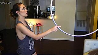provocative hoop girl shakes tits in dance