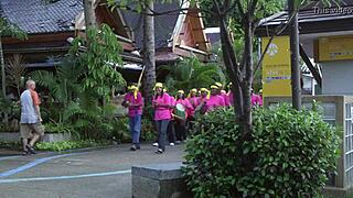 sexy girl in croc bikini contrasts with adventurous vibes