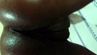 skinny ebony begged to pound her bare without protection.