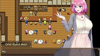 Perverted Client Grabs Waitress Boobs in Wild Scene