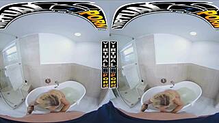 i’m obsessed with blonde pawg kali roses in vr bathroom action, so hot!