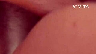 I'm masturbating while he fucks my big ass with his monster cock, and I love it