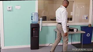 Straight black guy's first gay blowjob in class!