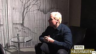 Blonde MILF Teases in Revealing Dessous?