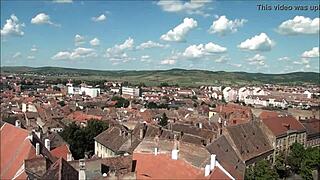 Explore sibiu romania from a top view, showcasing romanian and european tourist attractions