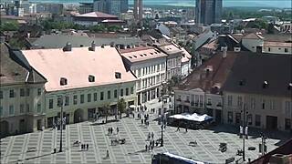 Explore sibiu romania from a top view, showcasing romanian and european tourist attractions