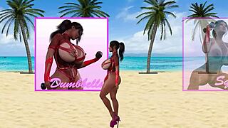 Let's play Lacey's workout with big tits and toys.