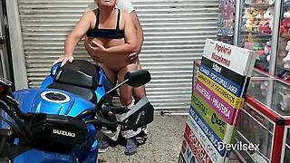 Caught Masturbating Behind Bars, Mature Woman!