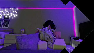 Having fun with a friend in a condo