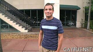 Gay porn featuring a huge 10-pounder in detailed action