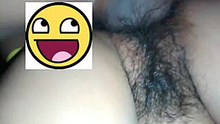 She's screaming in the hotel room