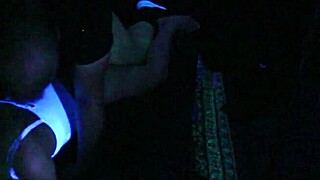 Carrie Blacklight Intense Sex Scene with Blonde and Fetish Play