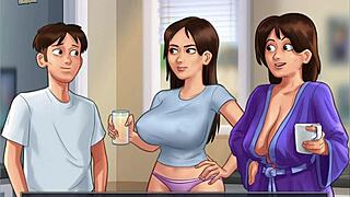 Homemade amateurs play Summertime Saga 200 with fun twists and turns