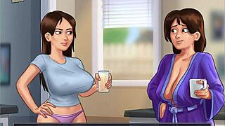 Homemade amateurs play Summertime Saga 200 with fun twists and turns