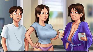 Homemade amateurs play Summertime Saga 200 with fun twists and turns