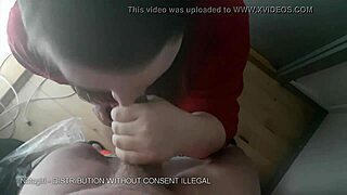 Feminine gay guy gives breakfast blowjob