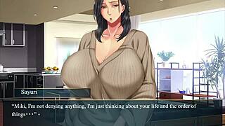Episode 2: Squeezing the MILF's tits in this hentai game