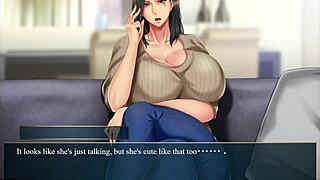 Episode 2: Squeezing the MILF's tits in this hentai game