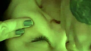 laying down for close-up ball licking