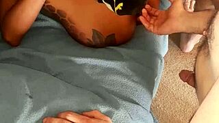 i watched kevin and liza, this black ebony couple, get an interracial cumshot facial.