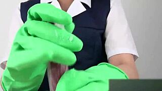 I give a handjob with latex gloves on