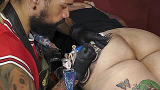 Feeling So Hot Getting My New Tattoo on My Fat Ass