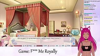 vtuber lewdneko plays f me royally part 1 with hentai kissing