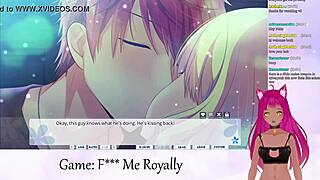 vtuber lewdneko plays f me royally part 1 with hentai kissing