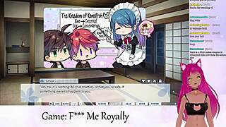 vtuber lewdneko plays f me royally part 1 with hentai kissing