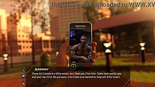 Stunning brunette talks old days in taboo hentai game