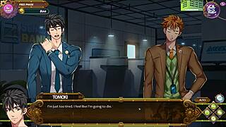 Sexy model delivers swedish oil massage in gay hentai game