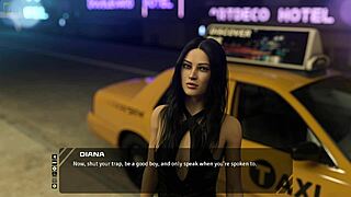 Stunning brunette talks old days in taboo hentai game