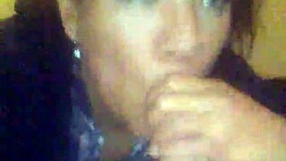 Wife cheats by sucking cock and swallowing cum intensely